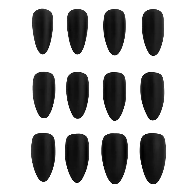 Kids Twilight Press On Matte Black Nails