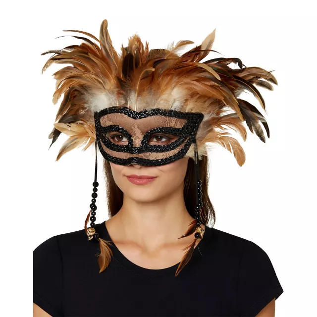 Witch Doctor Feather Eye Mask