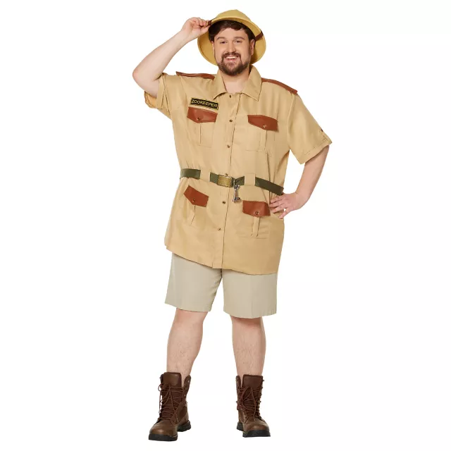 Adult Men's Zookeeper Plus Size Costume
