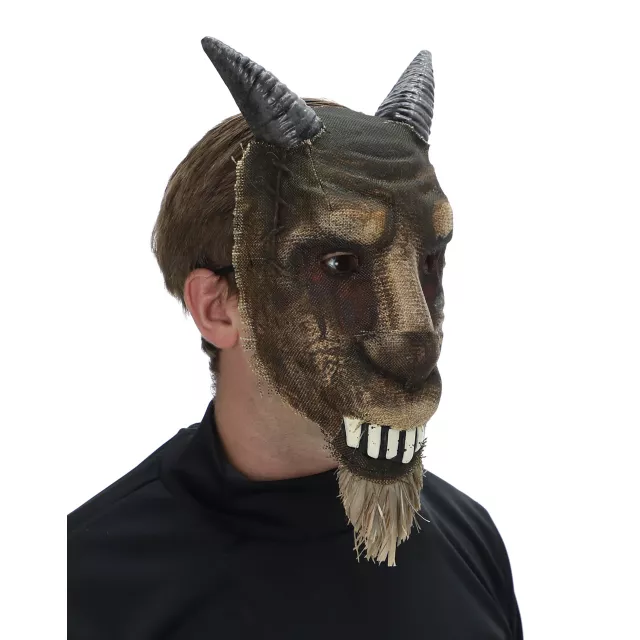 Bloody Burlap Goat Half Mask