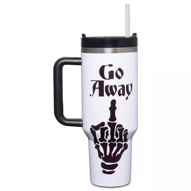 Go Away Middle Finger Travel Tumbler with Straw - 40 oz.