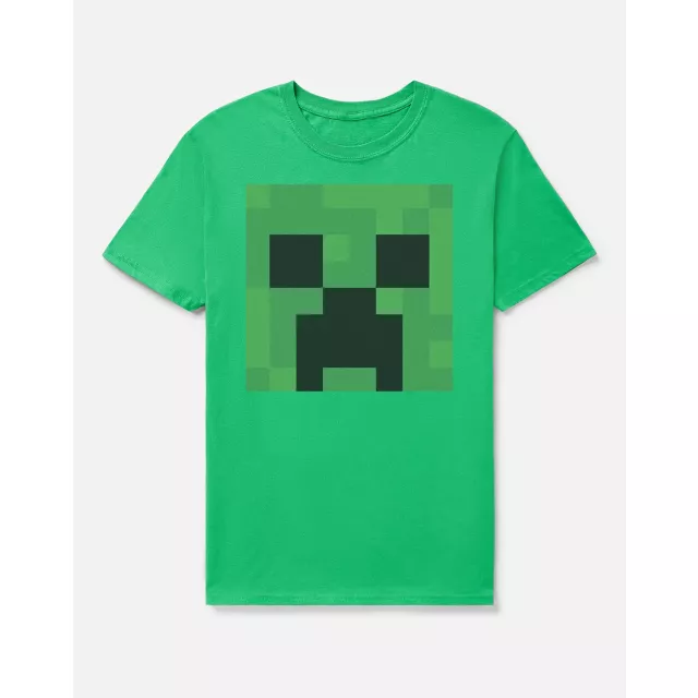Adult Green Creeper T Shirt - Minecraft