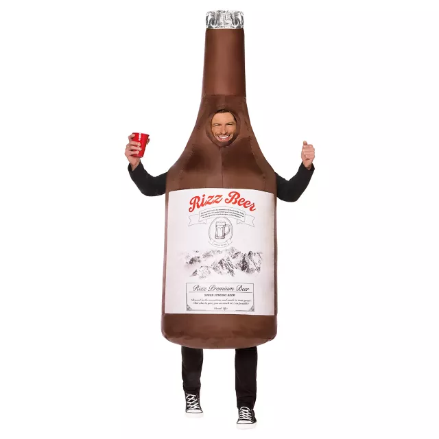 Adult Light-Up Beer Bottle Inflatable Costume