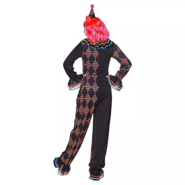 Adult Neon Clown Jumpsuit Costume
