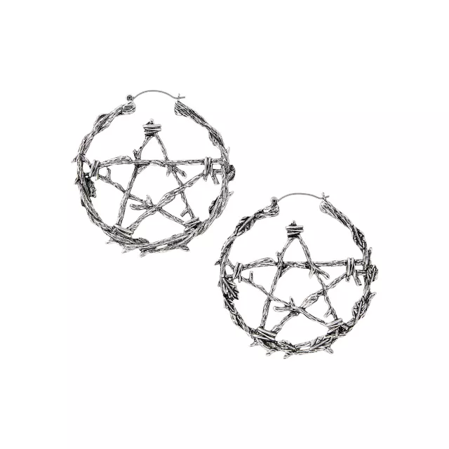 Pentagram Hoop Earrings