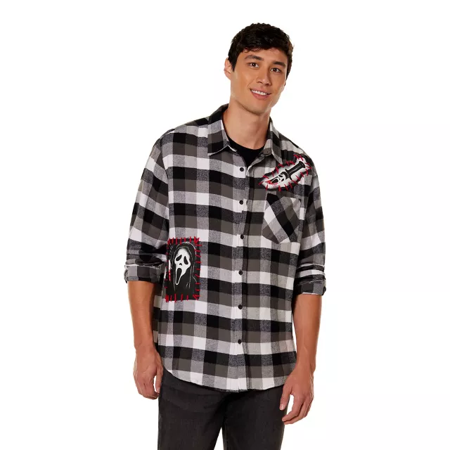 Adult Ghost Face Flannel Shirt