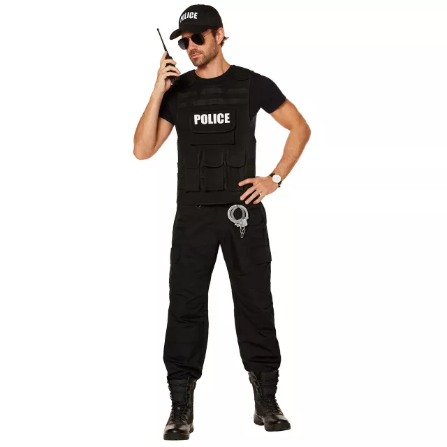 Adult Black Police Vest