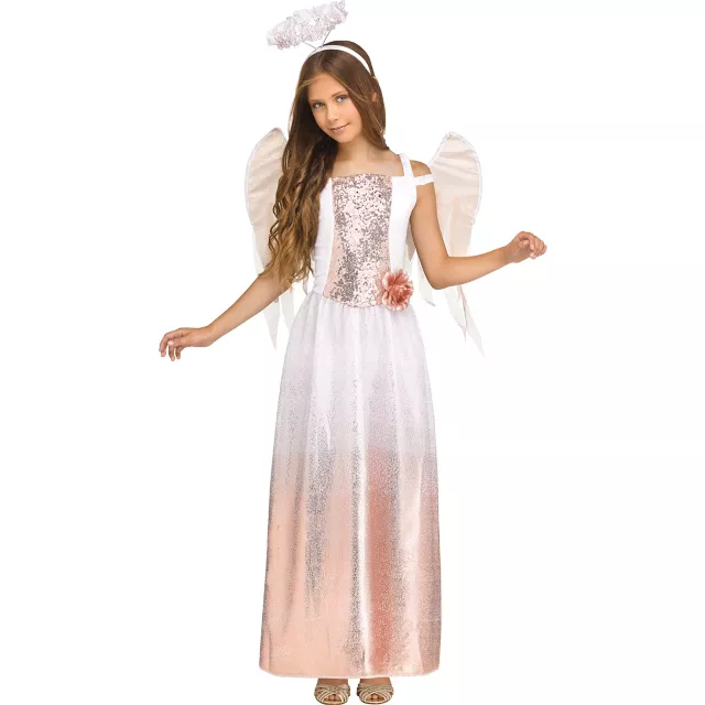 Kids Rose Gold Angel Costume