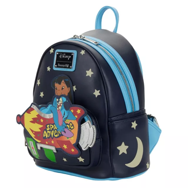 Loungefly Glow in the Dark Space Adventure Mini Backpack - Lilo & Stitch