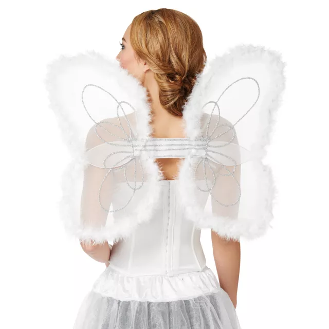 White Faux Marabou Wings