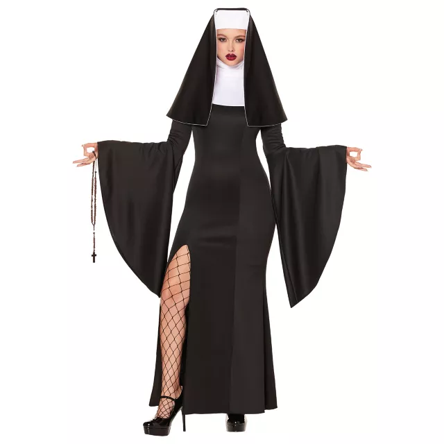 Adult Long Sexy Nun Costume