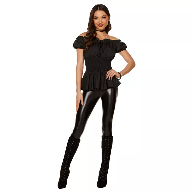 Adult Black Peasant Shirt
