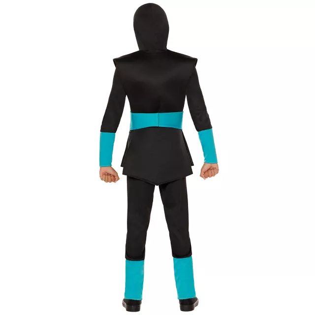 Kids Blue Light-Up EL Wire Ninja Costume