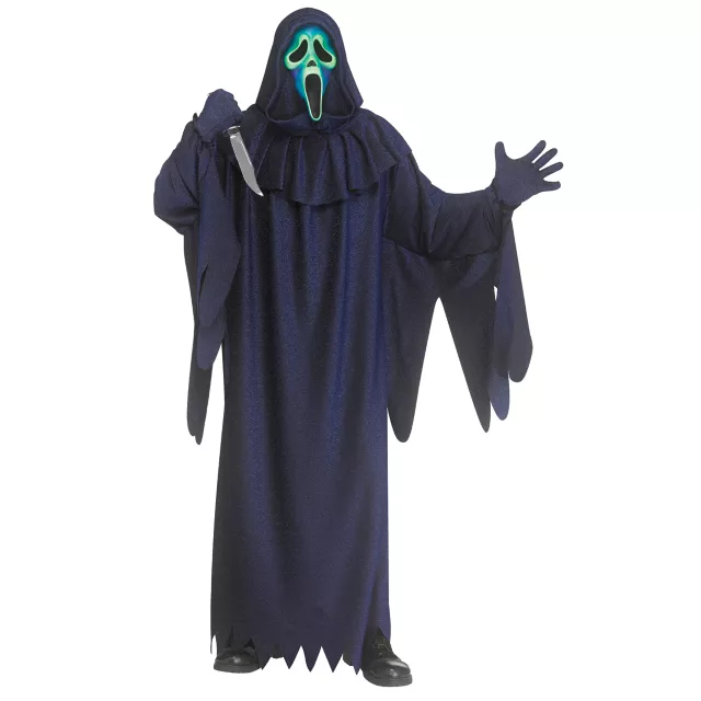 Adult Ghost Face Light-Up Neon Blacklight Costume