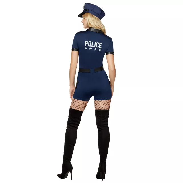 Adult Police Officer Romper Costume