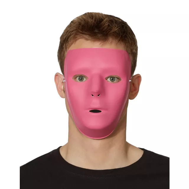 Blank Face Pink Half Mask