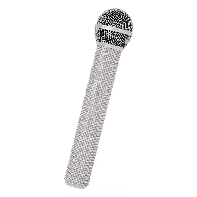 Clear Rhinestone Microphone
