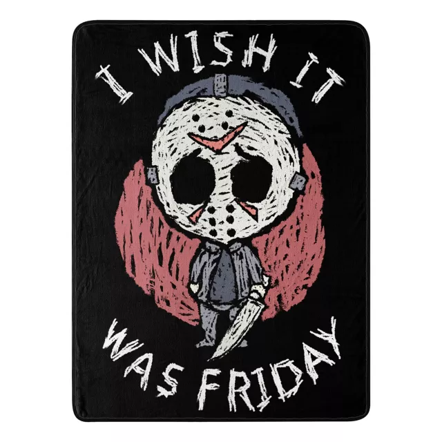 I Wish It Was Friday Fleece Blanket - Friday the 13th