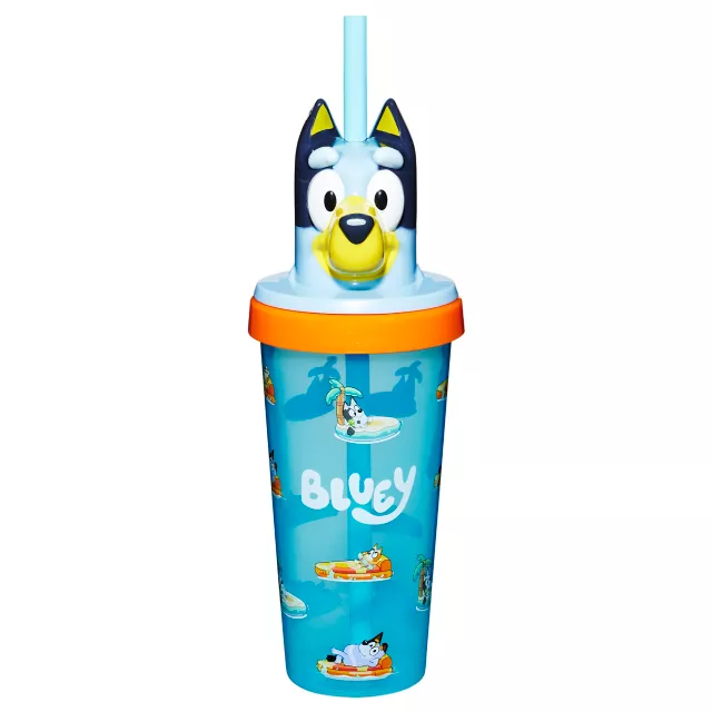 Bluey Molded Cup with Straw