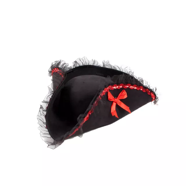 Black and Red Pirate Hat
