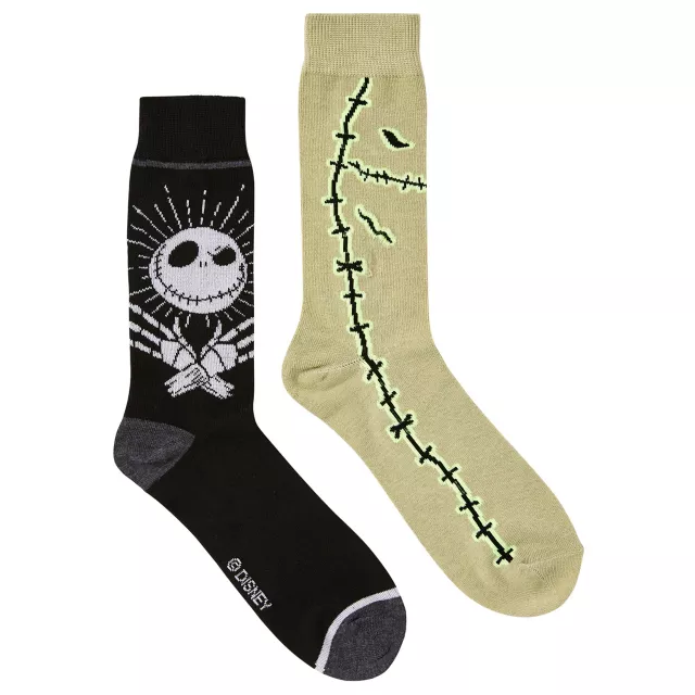 Jack Skellington and Oogie Boogie Crew Socks 2 Pair - The Nightmare Before Christmas
