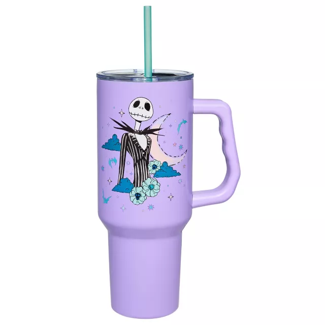 Purple Jack Skellington Travel Tumbler with Straw 40 oz. - The Nightmare Before Christmas