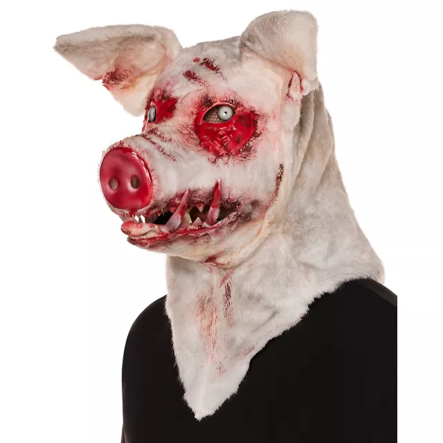 Moving Mouth Bloody Pig Full Mask