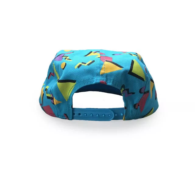 '80s Geometric Print Snapback Hat