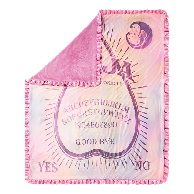 Pink Ouija Ruffle Fleece Blanket