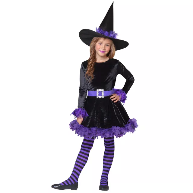 Kids Purple Shredded Witch Costume