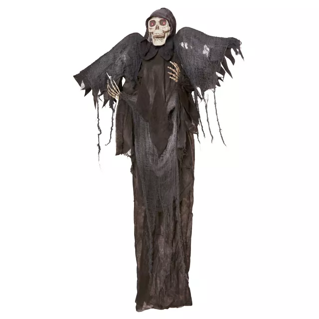 6 Ft Animated Light-Up Hanging Reaper with Wings