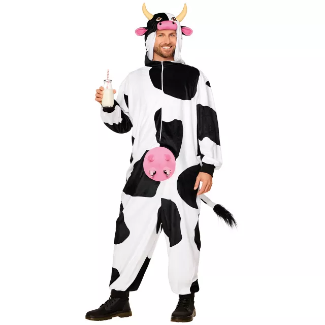 Adult Udderly Awesome Cow Jumpsuit Costume