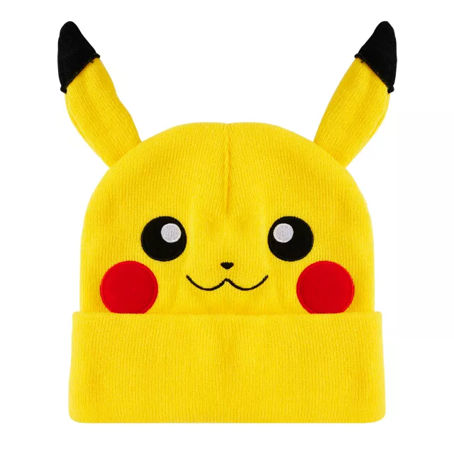 Smiling 3D Pikachu Cuff Beanie Hat - Pokémon