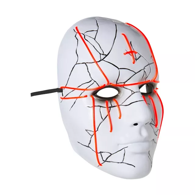 Light-Up EL Wire Evil Priest Half Mask