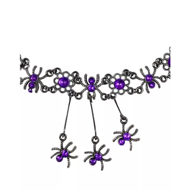 Spider Dangle Choker Necklace