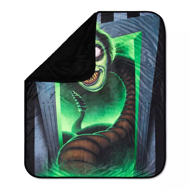 Blacklight Reactive Beetlejuice Sandworm Fleece Blanket