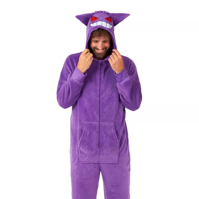 Adult Gengar Hooded Jumpsuit Costume - Pokémon