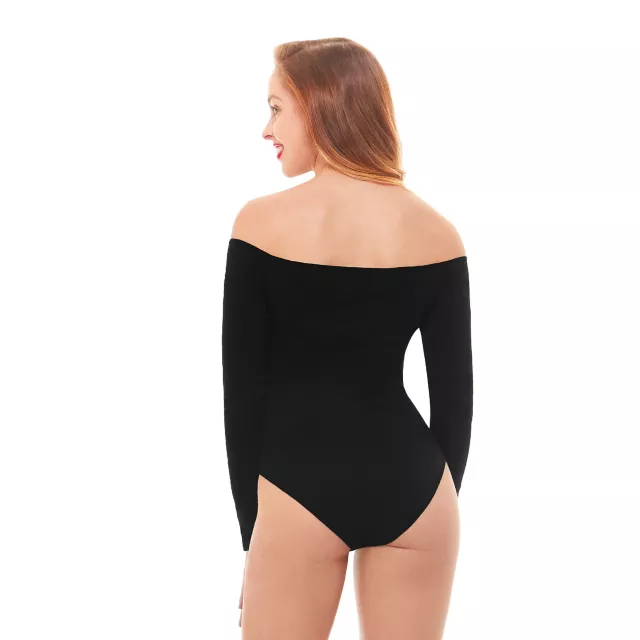 Off the Shoulder Black Bodysuit