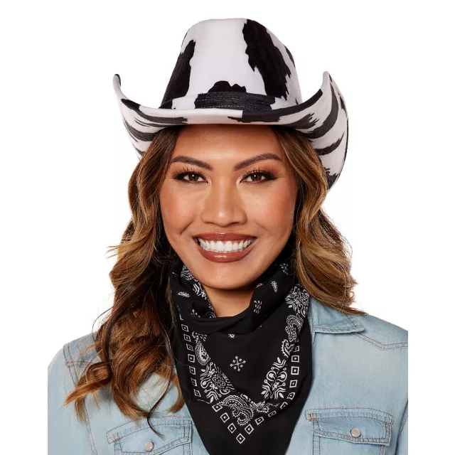Cow Print Cowboy Hat