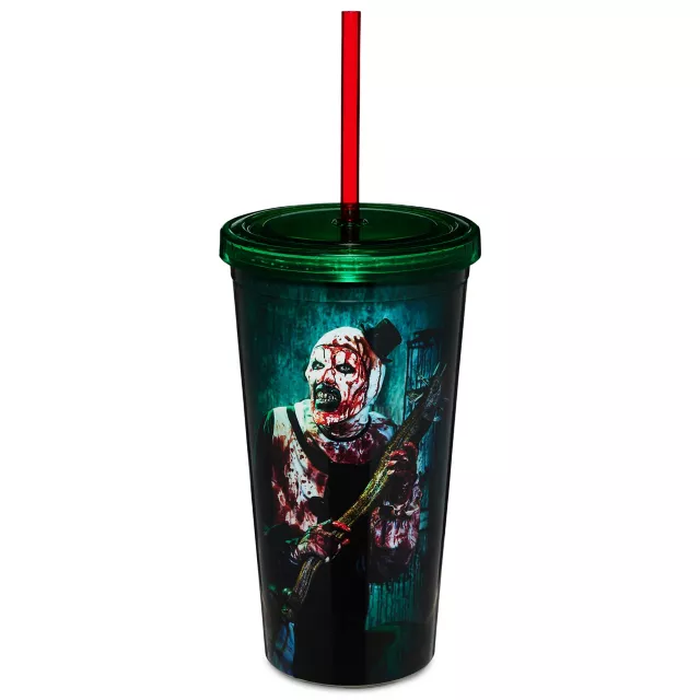 Art the Clown Holding Weapon Cup with Straw 20 oz. - Terrifier