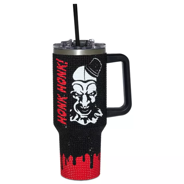 Art the Clown Bling Tumbler with Straw 40 oz. - Terrifier