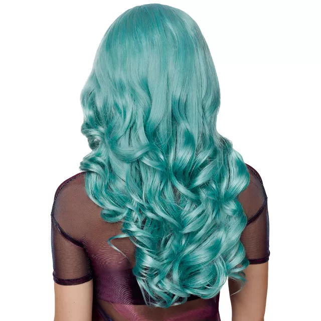 Pastel Blue Curly Wig
