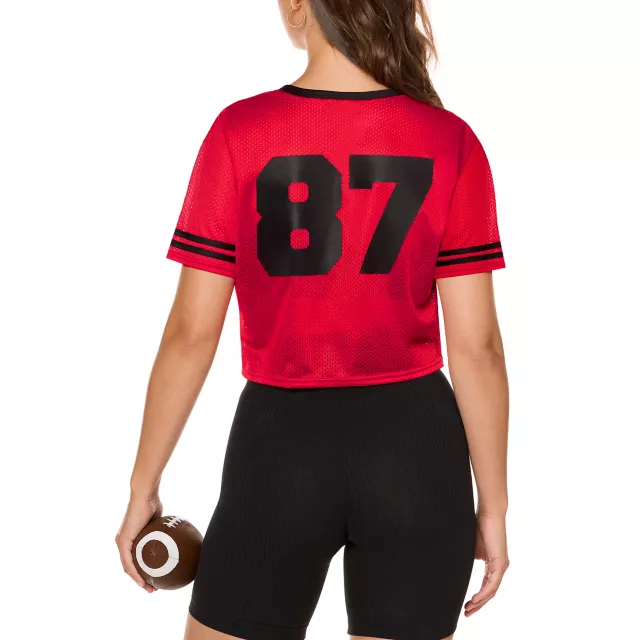 Cropped Red 87 Sports Jersey