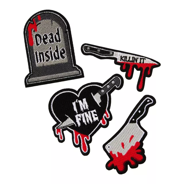 Dead Inside Bloody Patch Set - 4 Pack