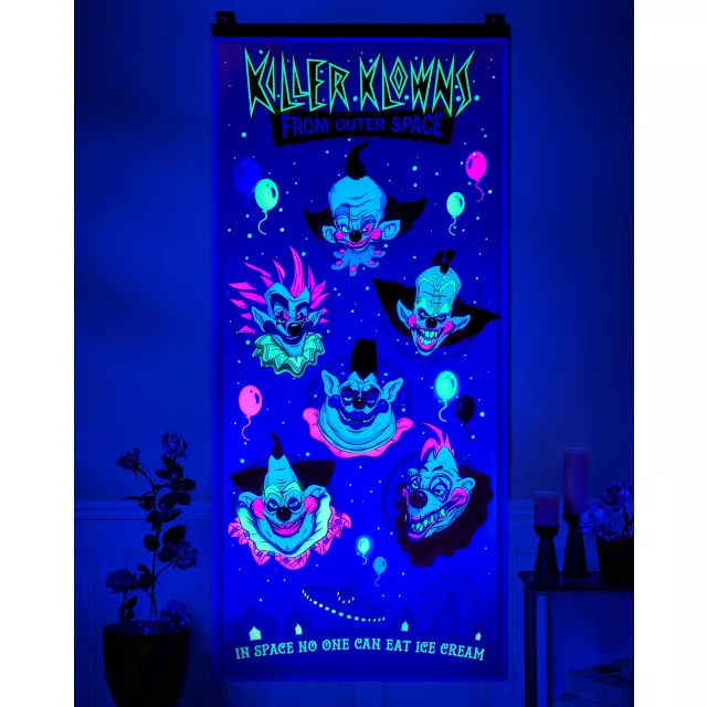 Killer Klowns from Outer Space Black Light Wall Panel