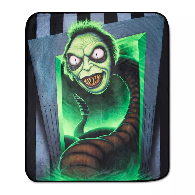 Blacklight Reactive Beetlejuice Sandworm Fleece Blanket