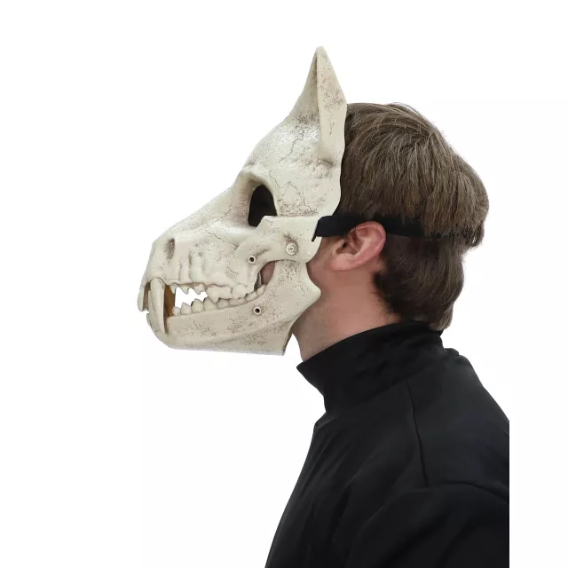 Skeletal Wolf Half Mask