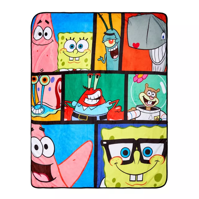 SpongeBob SquarePants Characters Grid Fleece Blanket