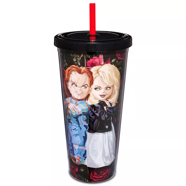 Crazy In Love Chucky and Tiffany Cup with Straw - 20 oz.