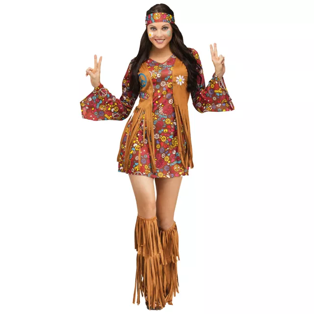 Adult Peace and Love Hippie Costume